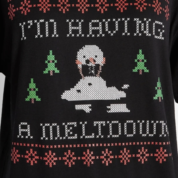 Modcloth I'm Having a Meltdown Graphic Tee Xmas Snowman - Picture 3 of 8